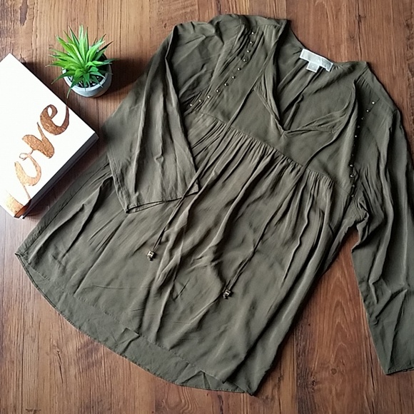 MICHAEL Michael Kors Tops - 💕 MICHAEL Michael Kors Olive Green Blouse